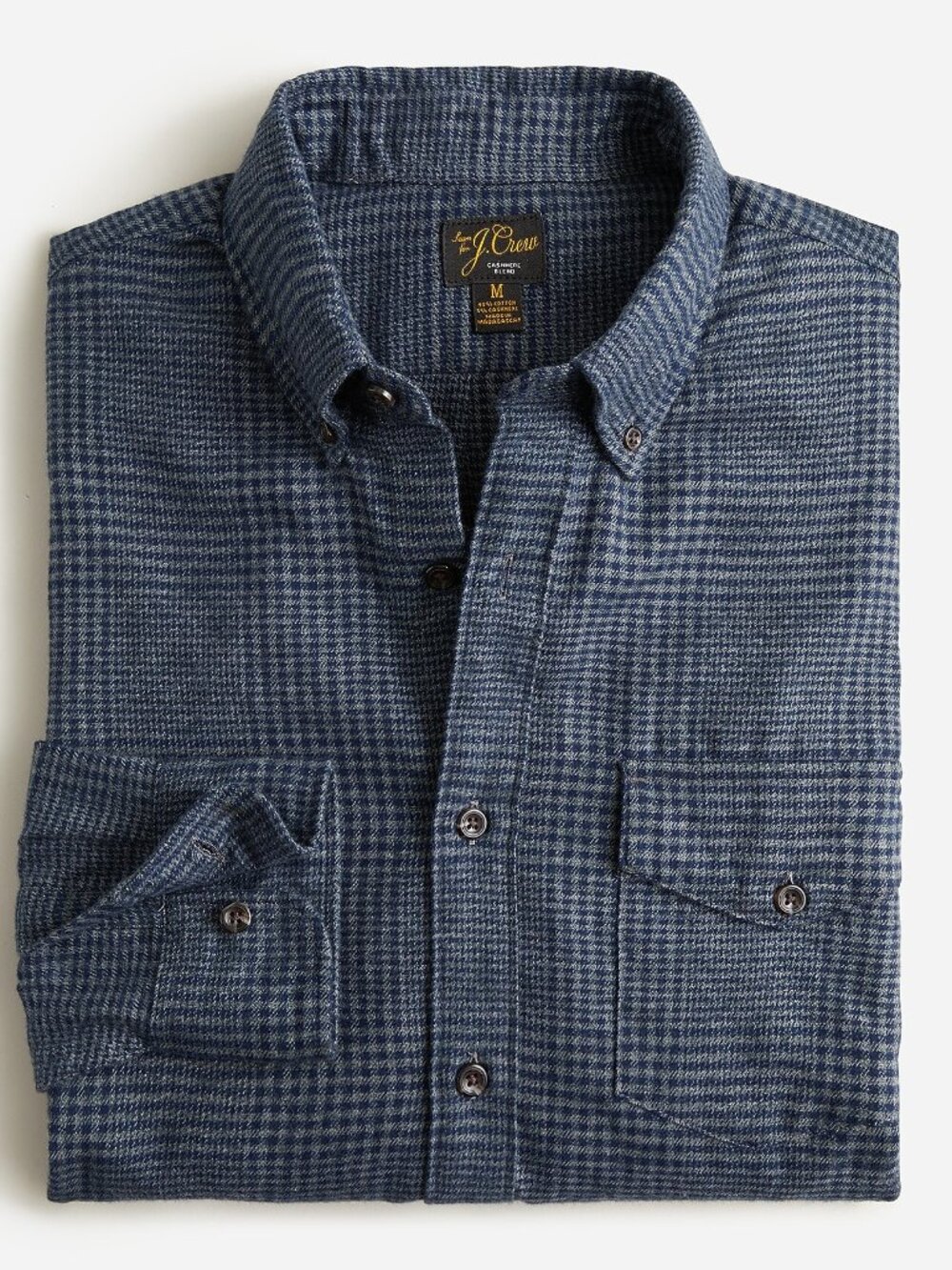 J. Crew cashmere blend houndstooth Button Up Shirt medium $89.50
